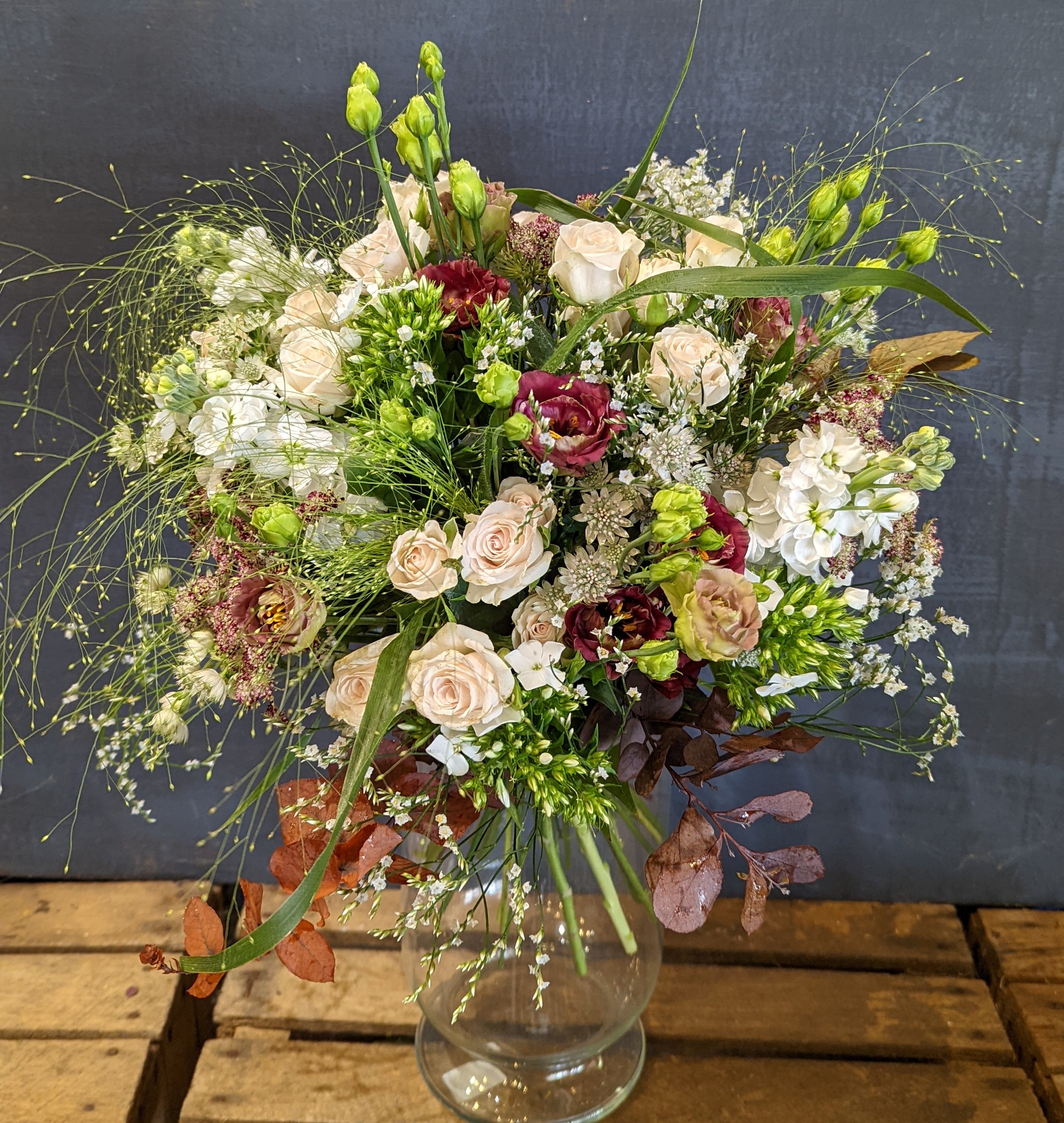 Hand Tied Nude Coloured Bouquet